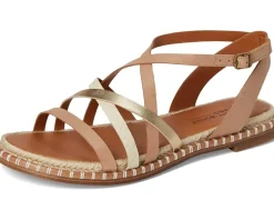 Women Lucky Brand Kielly Cross Strap Flat Sandals