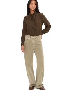 Women Madewell Kimberly Tie Neck Top