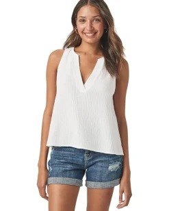 Splendid Kit Gauze V-Neck Tank White Hot