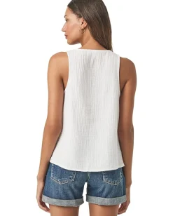 Splendid Kit Gauze V-Neck Tank White Hot