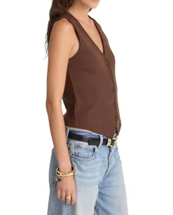 Madewell Knit Vest Roasted Chicory Discount