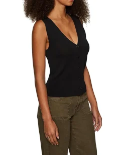 Sanctuary Knitted Button Front Black Sale