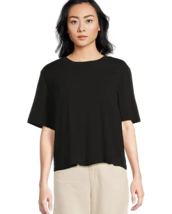 Michael Stars Kona Generous Crew Neck Tee Black New