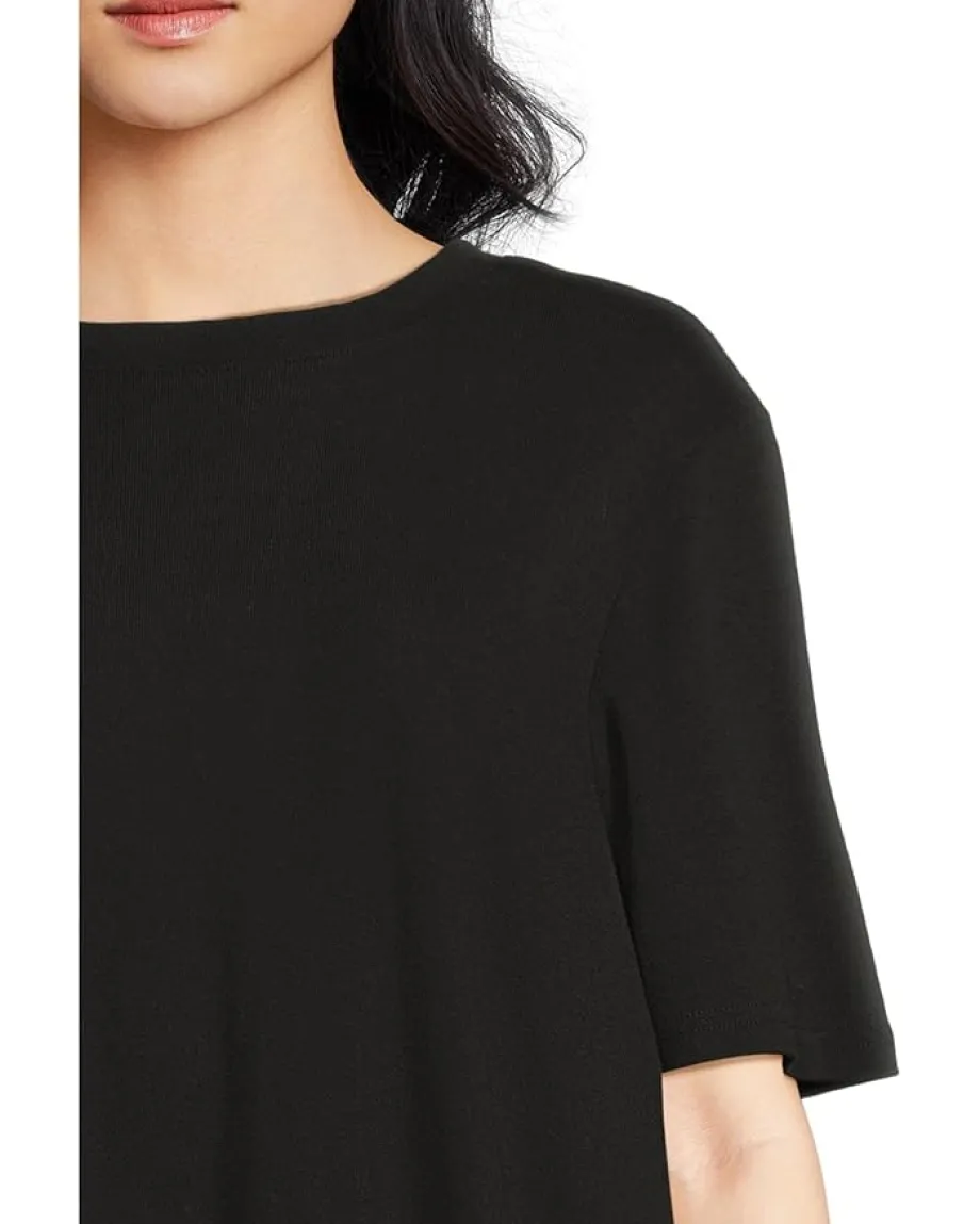 Michael Stars Kona Generous Crew Neck Tee Black New