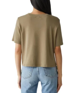 Michael Stars Kona Generous Crew Neck Tee Olive Clearance
