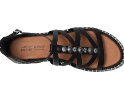 Women Lucky Brand Korina Beaded Gladiator Sandals