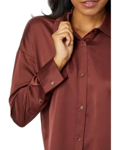 Women Lysse Kristin Stitched Satin Shirt