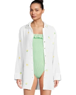 Lilly Pulitzer Kwitney Long-Sleeve Cover Honeycomb Lemon Bee Half Drop Discount