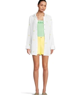 Lilly Pulitzer Kwitney Long-Sleeve Cover Honeycomb Lemon Bee Half Drop Discount