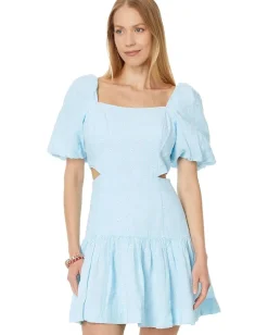 Women Lilly Pulitzer Kylanne Elbow Sleeve Embr Linen Dress