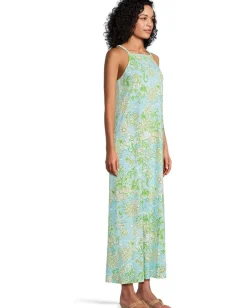 Lilly Pulitzer Kyleigh Maxi Dress Fresh Water Blue Sunbathers Bliss