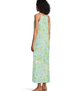 Lilly Pulitzer Kyleigh Maxi Dress Fresh Water Blue Sunbathers Bliss