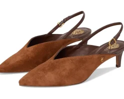 Vince Camuto Kylien Slingback Kitten Heel Pumps Burnt Sugar/Cafe Mocha Discount