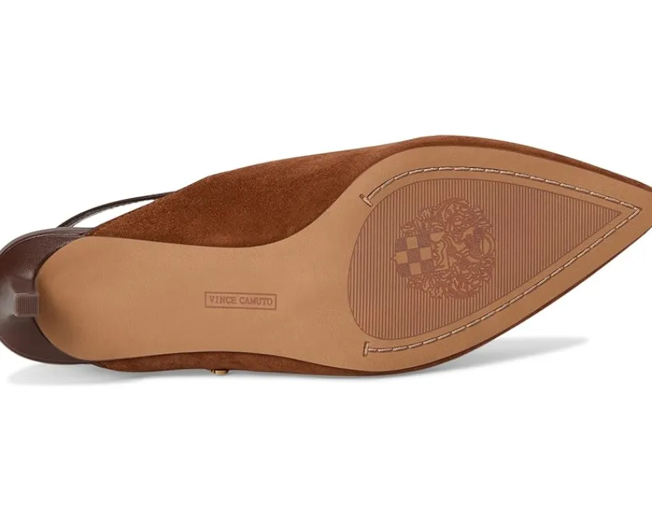 Vince Camuto Kylien Slingback Kitten Heel Pumps Burnt Sugar/Cafe Mocha Discount