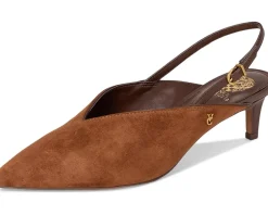 Vince Camuto Kylien Slingback Kitten Heel Pumps Burnt Sugar/Cafe Mocha Discount
