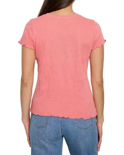 Women NIC+ZOE Lace Knit T-shirt