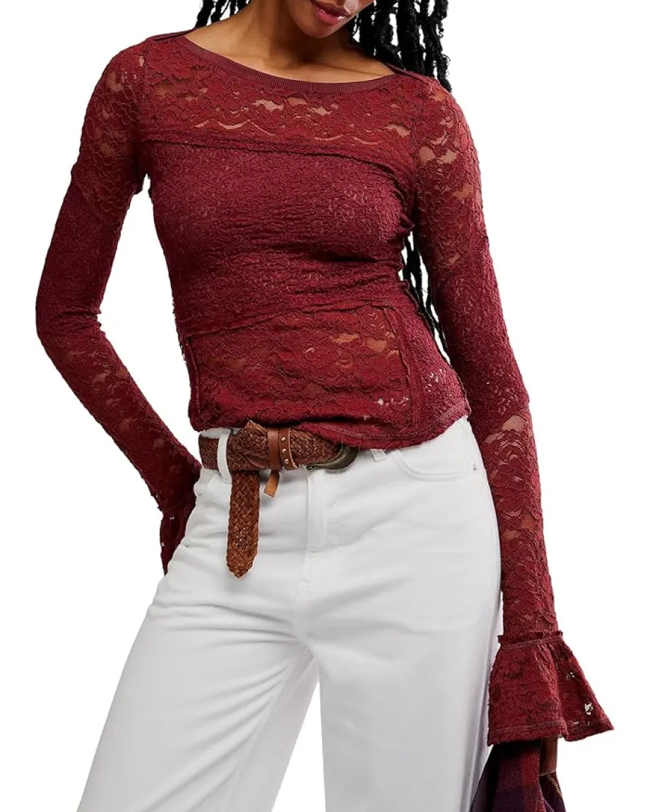 Free People Lace Layering Long Sleeve Cabrenet Online