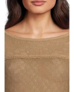 Free People Lace Layering Long Sleeve Dutch Cocoa Hot