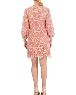 Vince Camuto Lace Shift Dress Coral Discount