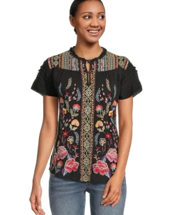 Johnny Was Lafaret Blouse Black Outlet