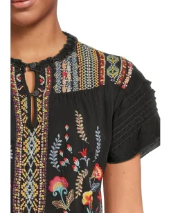 Johnny Was Lafaret Blouse Black Outlet