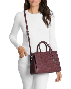 MICHAEL Michael Kors Laila Medium Satchel Oxblood Discount
