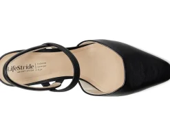LifeStride Lainey Black Faux Leather New