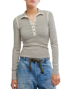 Free People Lake Henley Stripe Tea Combo New