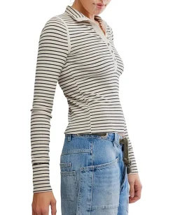 Free People Lake Henley Stripe Tea Combo New