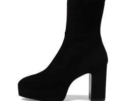 Stuart Weitzman Lala Platform Zip Bootie Black Sale