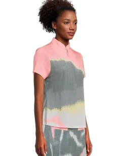 Women Jamie Sadock Landscape Print Short Sleeve Polo