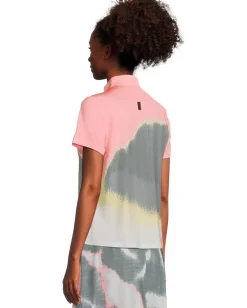 Women Jamie Sadock Landscape Print Short Sleeve Polo