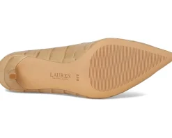 Women Lauren Ralph Lauren Lanette Crocodile Embossed Leather Pumps