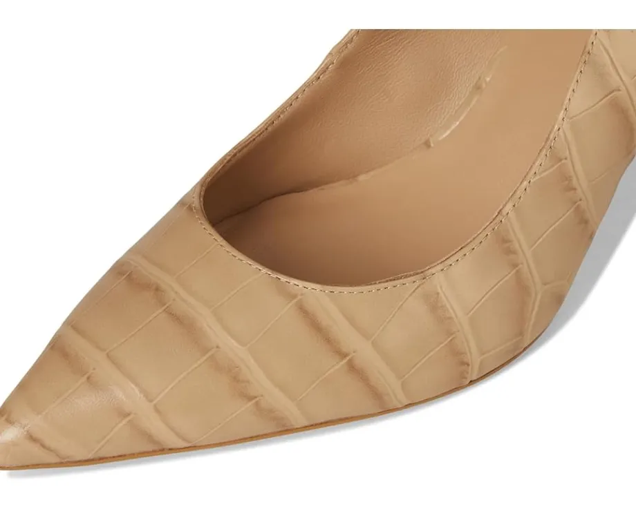 Women Lauren Ralph Lauren Lanette Crocodile Embossed Leather Pumps