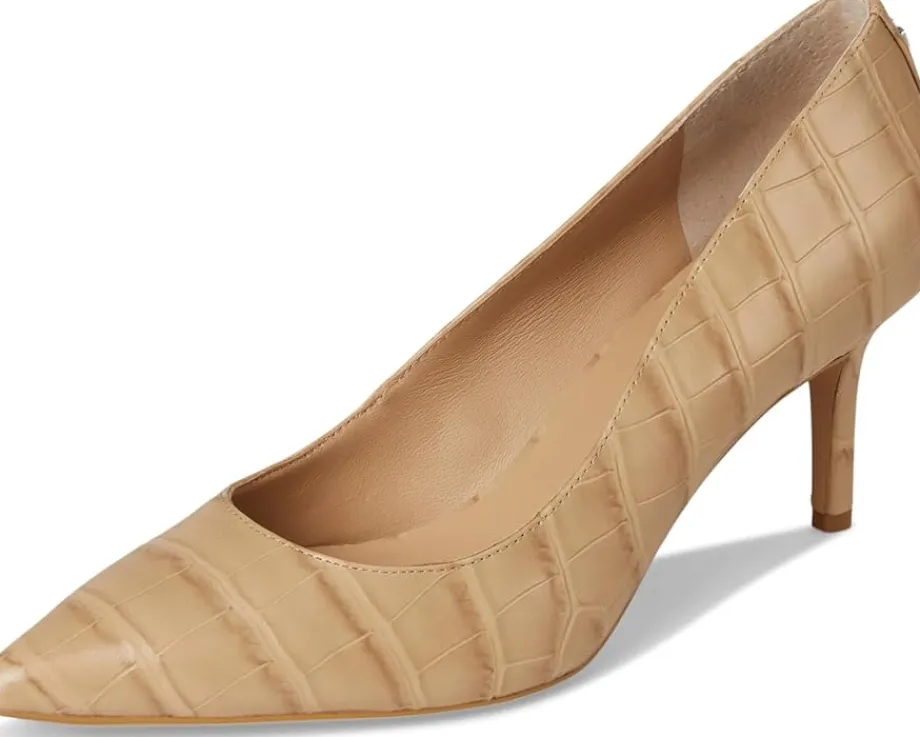 Women Lauren Ralph Lauren Lanette Crocodile Embossed Leather Pumps