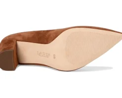 Women Lauren Ralph Lauren Lanette Suede Block-Heel Pumps