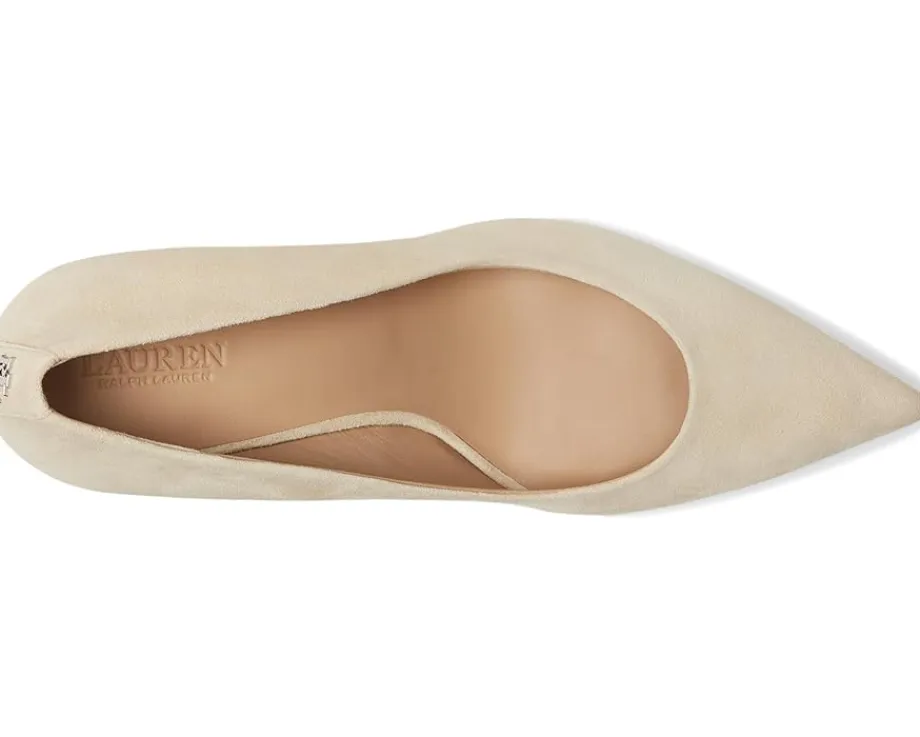 Women Lauren Ralph Lauren Lanette Suede Block-Heel Pumps