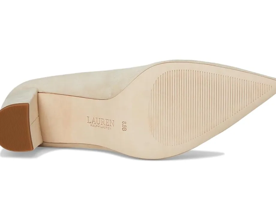 Women Lauren Ralph Lauren Lanette Suede Block-Heel Pumps