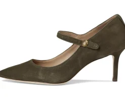 Lauren Ralph Lauren Lanette Suede Mary Jane Pumps Dark Olive