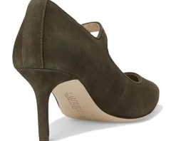 Lauren Ralph Lauren Lanette Suede Mary Jane Pumps Dark Olive