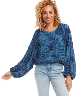 Karen Kane Lantern Sleeve Top Print Outlet