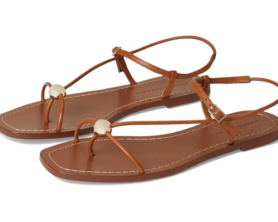 Loeffler Randall Lara Strappy Flat Sandals with Ball Timber Outlet