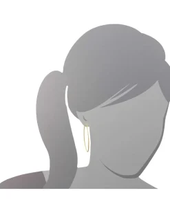 Dogeared Large Karma Sparkle Hoop Earrings Gold New