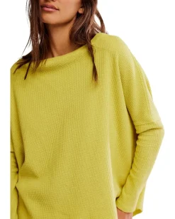 Women Free People Latte Blues Thermal Solid