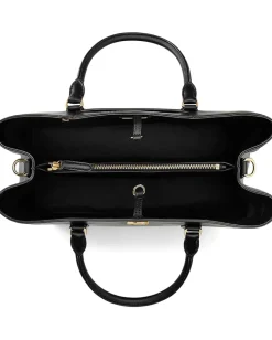 Lauren Ralph Lauren Leather Large Marcy Satchel Black Online