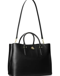 Lauren Ralph Lauren Leather Large Marcy Satchel Black Online