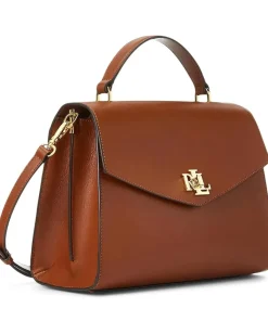 Women Lauren Ralph Lauren Leather Medium Farrah Satchel