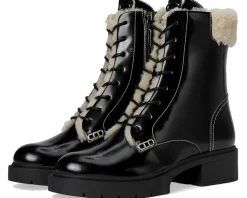 COACH Leighton Shearling Bootie Black/Natural Online