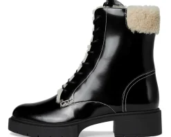 COACH Leighton Shearling Bootie Black/Natural Online
