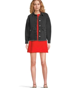 Madewell Leilani Dress - 100% Linen Bright Flame New